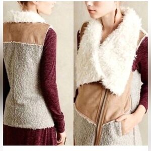 Anthropologie Saturday Sunday Faux Fur Vest